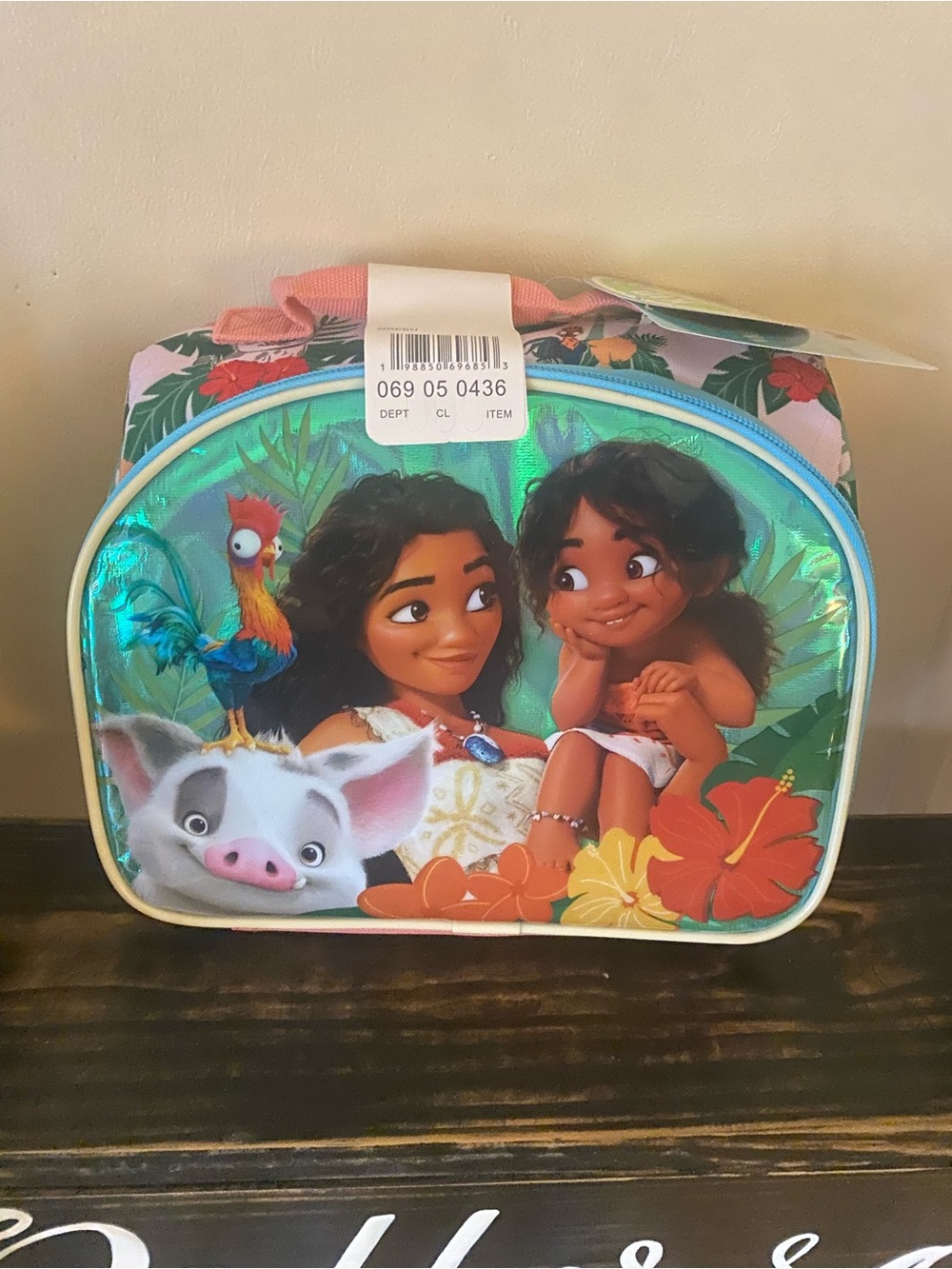 Disney Moana Holographic Lunch Bag - Teal, Pink & Green